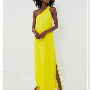 Tuckernuck One-Shoulder Bright Yellow Maxi Dress